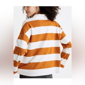Madewell Orange and White Striped Kids Shirt